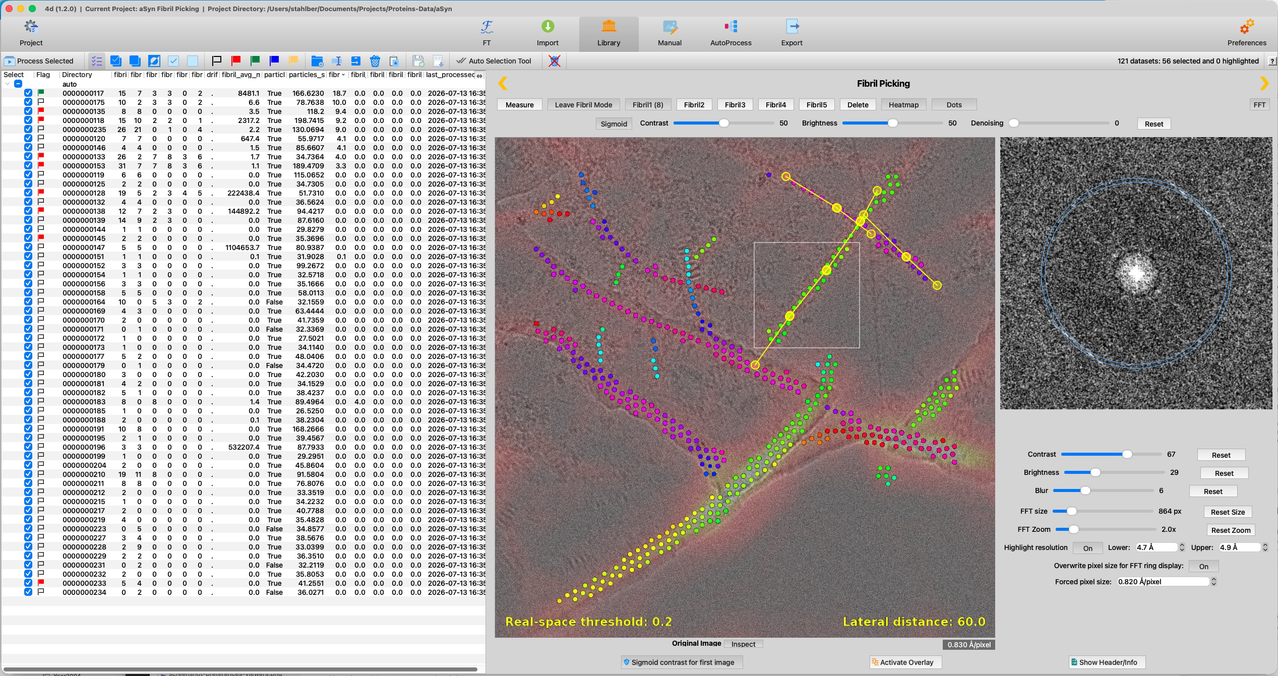 The maximized view with heatmap and dots overlays